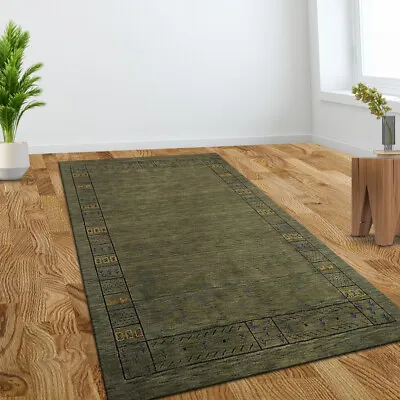 $174.92 • Buy Hand Knotted Gabbeh Wool  Area Rug Contemporary Green BBH Homes BBL00225