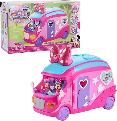 Disney Junior Minnie Mouse Bows-A-Glow Rolling Glamper Figures And Playset Toy • $48.99