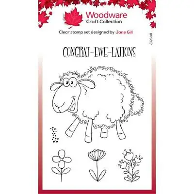 £6.95 • Buy Sadie The Sheep - Fuzzie Friends - Woodware Clear Stamps