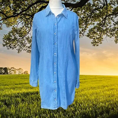 £11.50 • Buy ASOS Denim Blue Jeans Shirt Dress Size 14