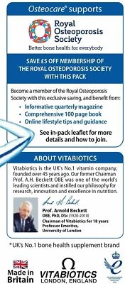 £11.45 • Buy Vitabiotics Osteocare Original Tablets - 90 Tablets Bone Health Formula Vegan