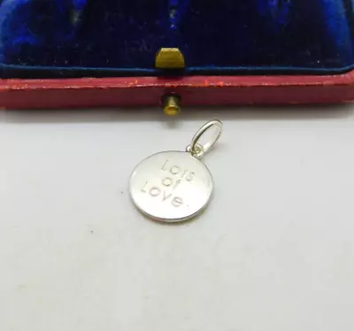 Sterling Silver 'Lots Of Love' Charm Pendant Vintage C1970 925 Marks • $31.95