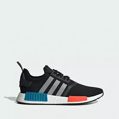 New Adidas Men's Originals NMD R1 Shoes (FY5727)  Black // Metallic Silver-Solar • $77.99