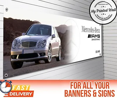 Mercedes-Benz AMG E55 Banner For WORKSHOP Garage SIGN Showroom • $20.84