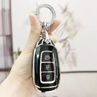 TPU Key Fob Cover Case For Hyundai Accent Elantra Grandeur Kona I30 Ix35 Black • $19.99