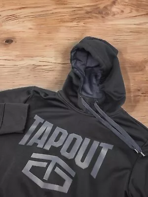 Tapout Hoodie Sweatshirt Black Men's Small MMA UFC Pullover Graphic Logo Pockets • $29.99