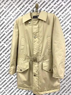 Sears VTG 70s Mens Genuine Duck Down Winter Beige Puffy Coat Jacket Size 42 Reg • $116.76
