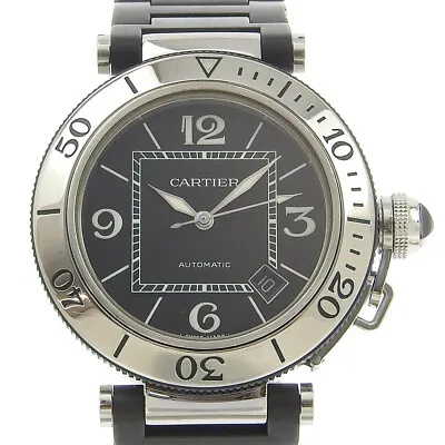 CARTIER Pasha Watches W31077M7 Sea Timer Date Silver / Black BlackDial Sta... • $2208