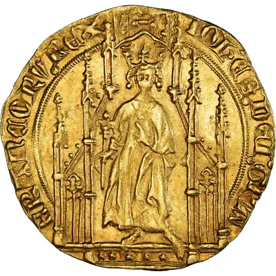 [#340973] Coin France Jean II Le Bon Royal D'or AU(50-53) Gold Duplessy:29 • $6583.50