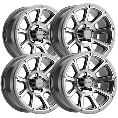 (Set Of 4) Vision 353 Turbine 16x8 6x5.5  +0mm Gunmetal Wheels Rims 16  Inch • $467.96