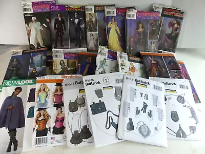 Lot Of 21 Simplicity Pattern Costumes Adults Cosplay Butterick History Medieval • $89