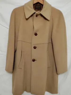 Men's 1950's Vintage Pendleton Wool Overcoat Topcoat Tan Size Read Discription • $167.89