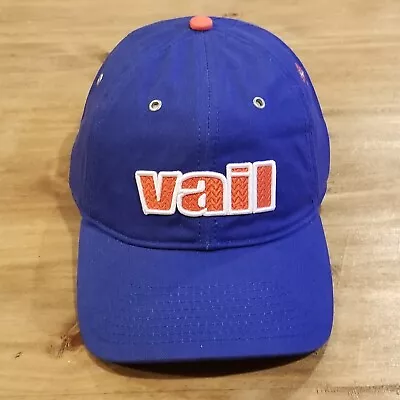 Vail Colorado Hat Cap Strap Back Blue Orange The Game One Size Ski Cotton Dad • $16.95