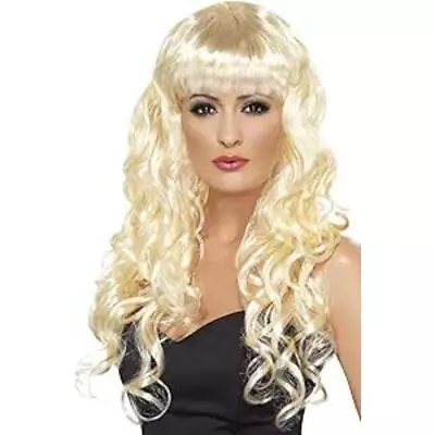 Smiffys Siren Wig Long Curly Hair With Fringe Adult Fancy Dress • £9.99