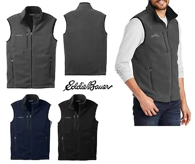 Eddie Bauer Men's Soft Fleece Zip Up Vest Zippered Chest/front Pockets Xs-4xl • $54