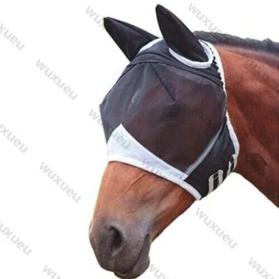 £8.68 • Buy Horse Fly Mask Elasticity Anti-Mosquito Ears Eye Protection Full Mesh Anti-UV