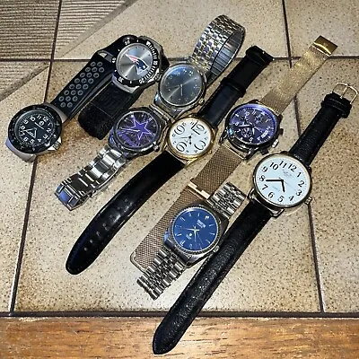 8-Qty Men’s Quartz Watches All Running Rockport Sutton Milano Manhattan 35-42mm • $50