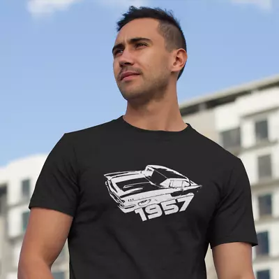 1957 57 Chevy Bel Air 150 210 T-Shirt Classic Muscle Car Emblem Chevrolet • $19.54