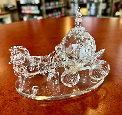 Shannon Crystal Wedding Coach Crystal Sculpture By Godinger Cinderella Fairytale • $25
