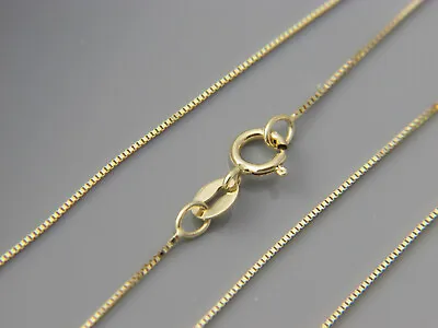 14k Gold Box Necklace Solid 14kt Gold Box Chain Yellow Gold Rose Gold White Gold • $105.99