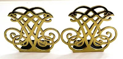 $27.99 • Buy Williamsburg VA Metalcrafters THOMAS JEFFERSON Cipher Brass Bookends 1987