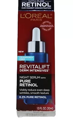 L'OREAL Paris Revitalift Derm Intensives Night Serum FREE SHIPPING 1OZ • $13.99