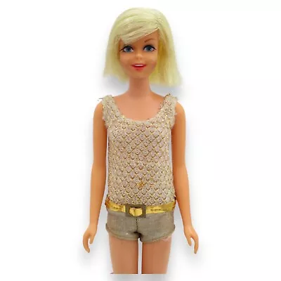 Vtg 1967 Barbie Mod CASEY Twiggy Doll #1180 Twist 'N Turn W Gold Swimsuit Mattel • $134.96