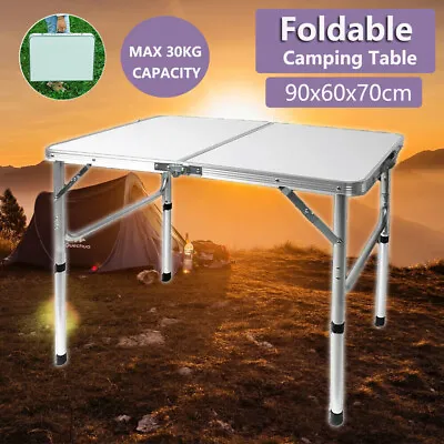 Aluminium Folding Camping Table Portable Picnic Outdoor Foldable Tables BBQ Desk • $33.99