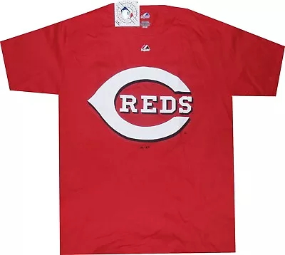 Cincinnati Reds Majestic Big Logo Red T Shirt New Tags • $12.95