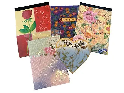 Mixed Lot Of 5 Vintage/New Floral Themed Notepads Stationery Sheets Paper • $16