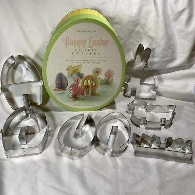 Williams Sonoma HAPPY EASTER 3D Cookie Cutters *Egg Bunny Duckling Basket • $10