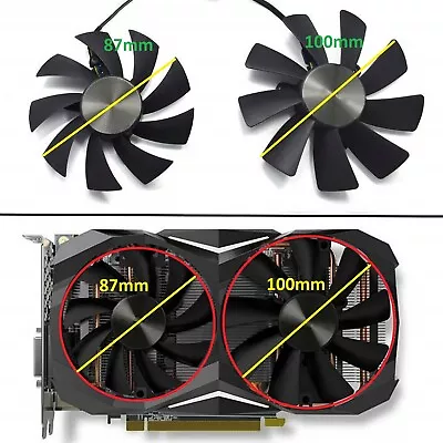 $60.71 • Buy Cooler Fan S For ZOTAC GTX 1060 1070 1080 Ti MINI GA92S2H 100MM GAA8S2H GAA8S2U*