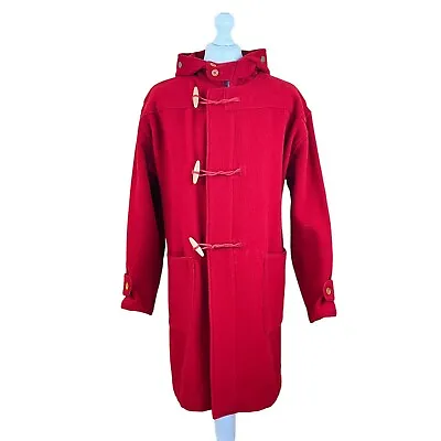 C.P Company Duffle Coat Burnt Red Massimo Osti 1989 Rare UK Size L • £125