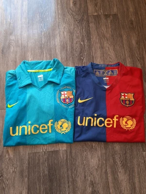 £54 • Buy Lot Of 2 FC Barcelona 2007-2008 Camp Nou Football Shirt Jersey Nike SZ M