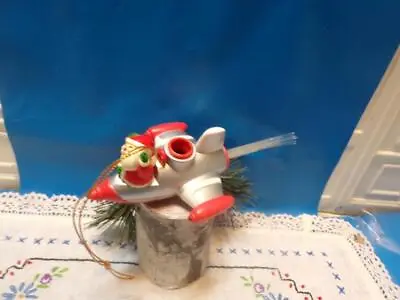 Vintage SUPER SONIC SANTA In Rocket Ship Light Up Christmas Ornament By Avon • $2.49