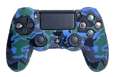 $9.90 • Buy Silicone Cover For PS4 Controller Case Skin - Blue Camo