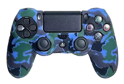 $9.90 • Buy Silicone Cover For PS4 Controller Case Skin - Blue Camo