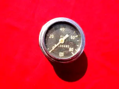 Vintage Stewart Warner Brass Oil Pressure Gauge 2 1/16 Gasser Muscle Car Hot Rod • $39.95