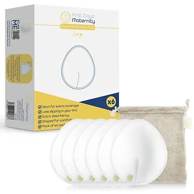 First Days Maternity - Large Reusable Breast Pads For Breastfeeding/Nursing Mums • £13.99