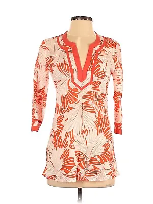 J. Crew Factory Orange White Lightweight Tunic Blouse Top Size XS • $11.96