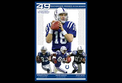 $42.49 • Buy Indianapolis Colts RECORD-SETTING 2004 SEASON 22x34 POSTER -Peyton Manning Wayne
