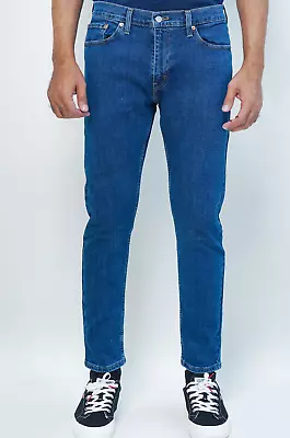 Genuine Levis 512 Slim Taper Fit Stretch Mens Denim Jeans Mid Blue Wash • £34.99