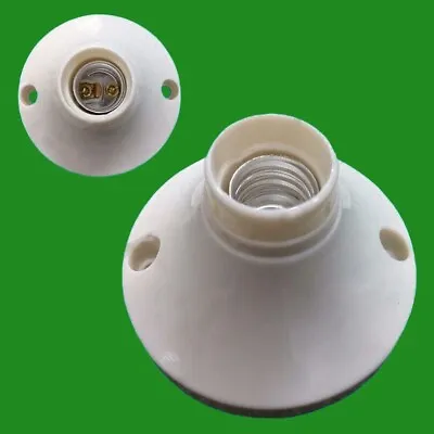 Small Edison Screw Socket E14 Light Bulb Holder Lamp Surface Fixing 63mm Base • £1.49