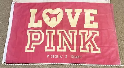 Victoria's Secret Pink Flag Banner Love Pink Dog Heart • $9