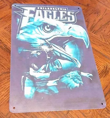 PHILADELPHIA EAGLES METAL SIGN 12 X8  Graphic American Family Fan Wall Decal • $12.95