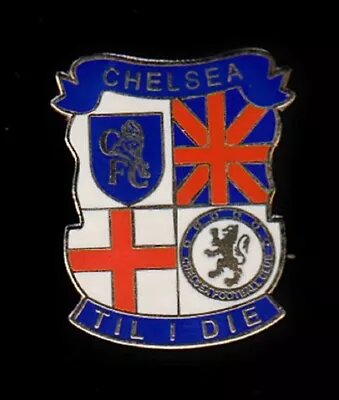 CHELSEA FC Til I Die - Enamel Football Pin Badge • £2.49