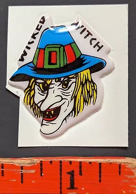 Vintage 1970s Wicked Witch Monster Glow In Dark Puffy Sticker Card • $4.95