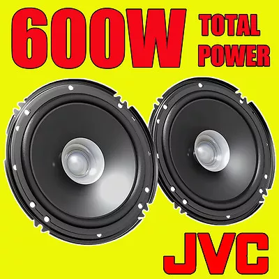 JVC 600W TOTAL DUALCONE 6.5 INCH 16cm CAR DOOR/SHELF COAXIAL SPEAKERS PAIR • £18.99