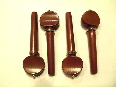 Violin Pegs Boxwood  French  With Gold Pins And Collars  Violin  Pegs Parts • $12.99