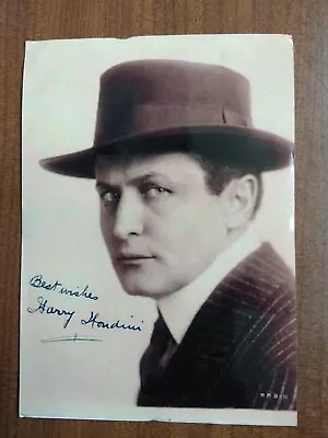 £9.99 • Buy Harry Houdini Pre-signed Autograph Fan Photo Escape Artist Magician & Stunt Man